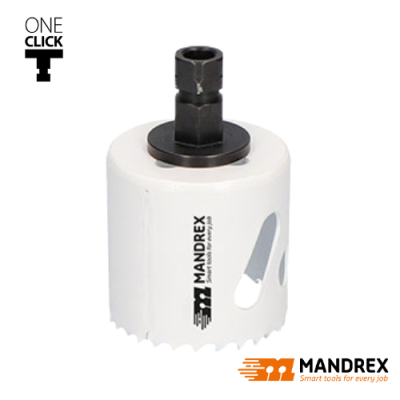 Mandrex Gatzaag Bi-Metaal 59mm M42 + OneClick Adapter