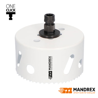 Mandrex Gatzaag Bi-Metaal 95mm M42 + OneClick Adapter
