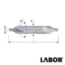 Labor HSS-G Centreerboor DIN 333-A 60° – 1,0 mm