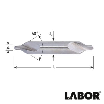 Labor HSS-G Centreerboor DIN 333-A 60° – 1,6 mm Labor HSS-G Centreerboor DIN 333-A 60° – 1,6 mm