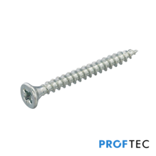 Proftec universele schroef platkop voldraad verzinkt 3,0x16mm Pozidrive - per 200 stuks